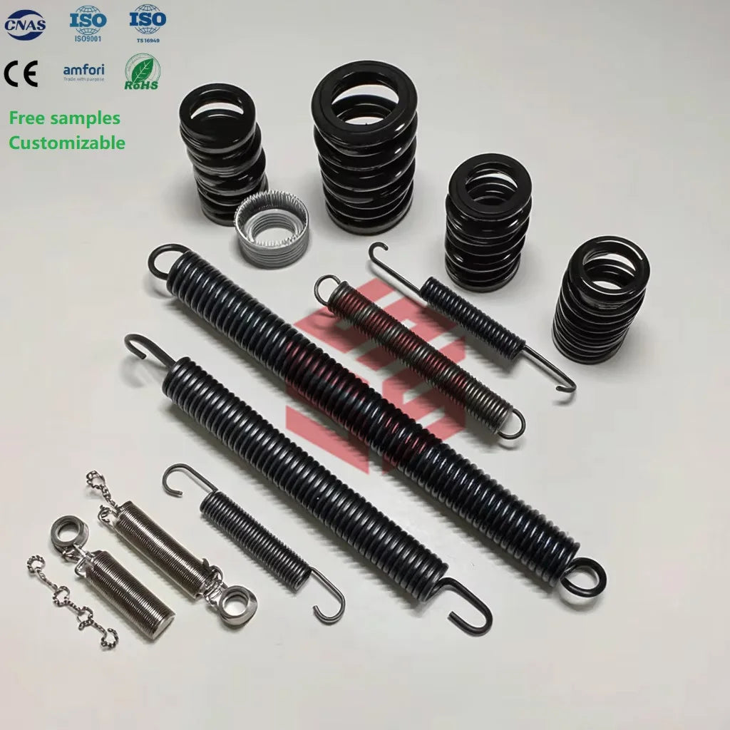 ISO Certified Black Electrophoresis Compression & Extension Spring Custom for Auto Agricultural Hardware Machinery