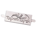 Luxury Lady Purse Emblems Custom Engraved Silver Alloy Metal Letter Plate Logos Safety and Heavy Duty Feature
