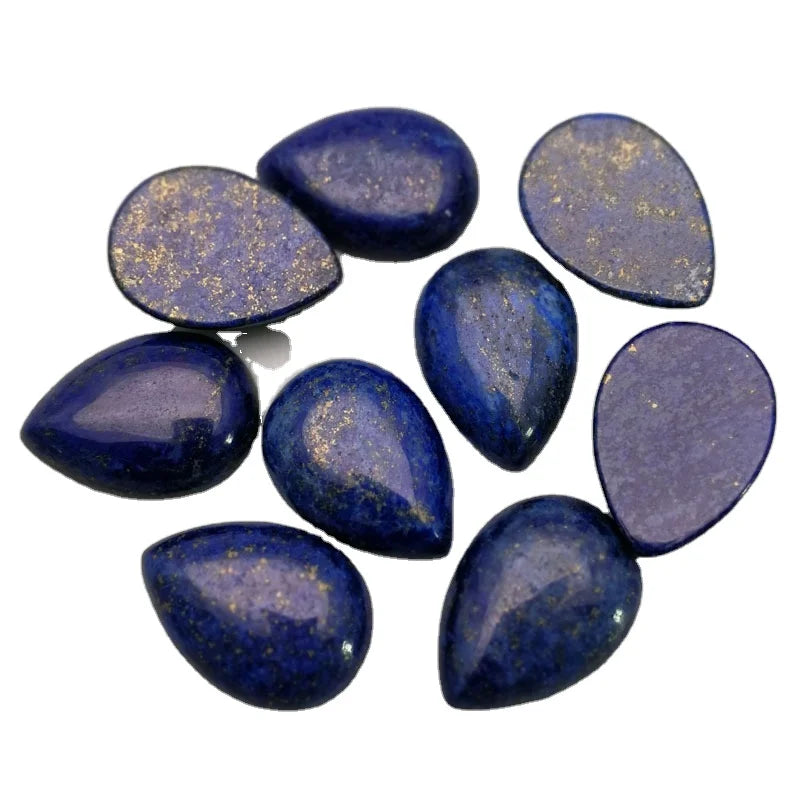 DIY Fashion Hot Sale Waterdrop Flat Back Jewelry 25*18mm Gem Stone Lapis Lazuli Cabochon Crafts