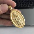 Fashion Chic Stainless Steel Gold Plated Holy  the Virgin Mary Pendant for Necklace Jewelry