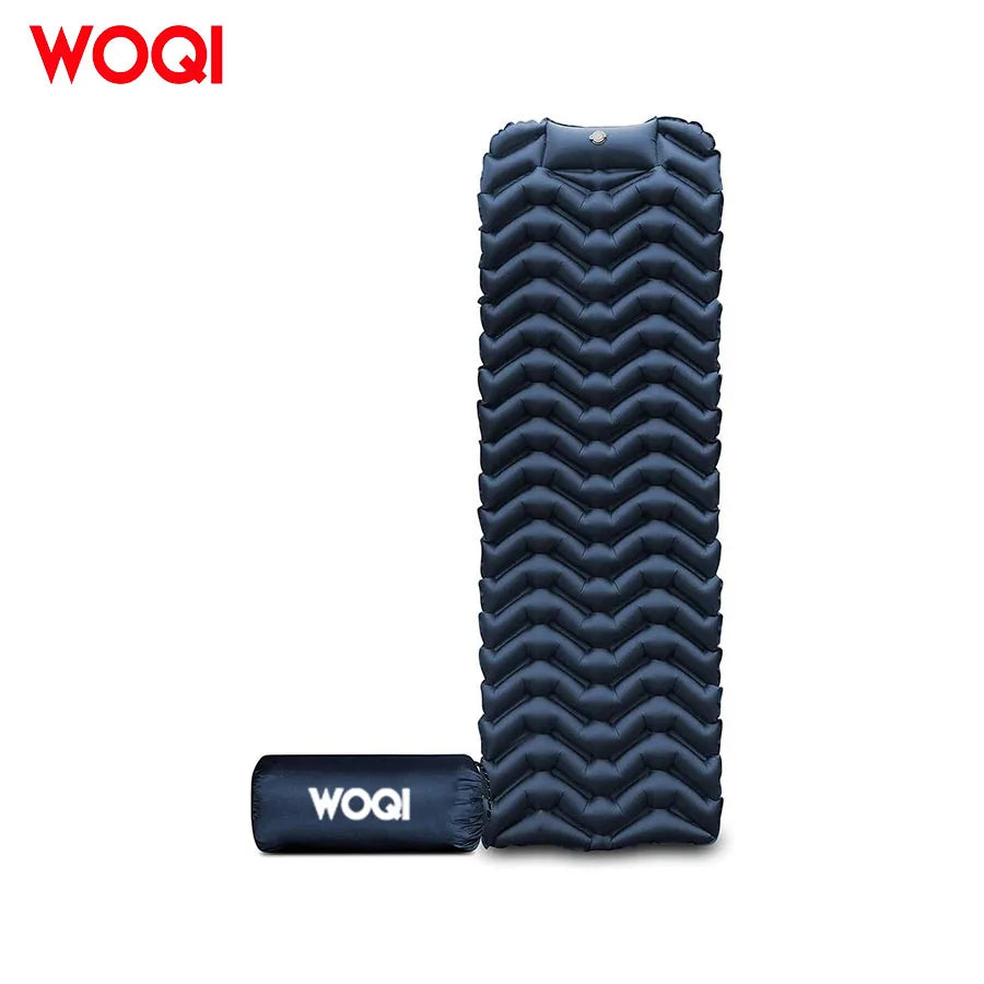 Woqi Outdoors Ultralight Curved Inflatable Air Mat with Pump Bag Custom Mattress Camping Mat Sleeping Pad Sleep Mat