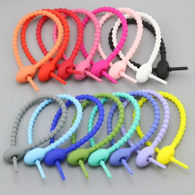 Reusable Silicone Binding Cord Stretchable Soft Rope Key Ring DIY Pendant Material Accessories Storage Baskets Product Category