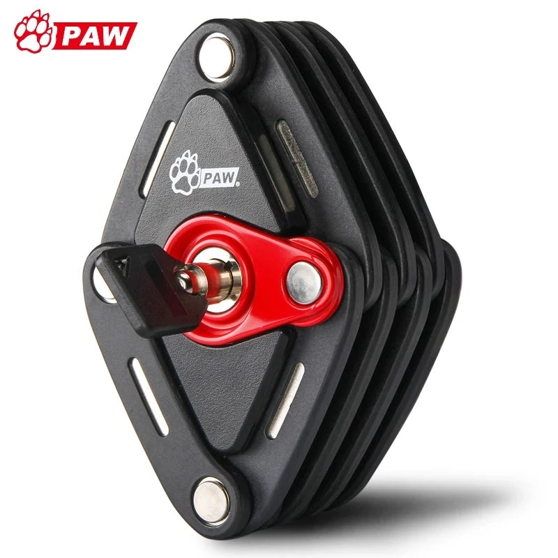 PAW Bike Lock 2 Keys Strong Security Anti-theft Zinc Alloy & Alloy 83CM Cable Padlock for Bicycle & Motorcycle