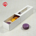 Fancy White Window Paper Wedding Sweet Macron Cake Fruit Packaging Box with Customized Macaroon Packaging Paper Box Bin DwenDwen
