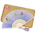 Factory Price Cloth Hollow Bamboo Bone Hand Fans 8 INCH Handfan for Party
