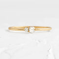 H&F Luxurious 0.1ctw Diamond Wedding Ring Stackable 2 Stone 18k 14k 9k Gold Classic 18k Gold Natural Diamond Ring for Parties