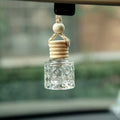 8ml Glass Perfume Diffuser Car Pendant Aromatherapy Essential Oil Empty Bottle Wood Lids Screw Cap Sealing MOQ 100pcs Carton