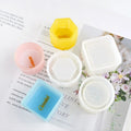 DIY Storage Box Mold Ruchu Glue Mold Flower Pot Hexagon Round Square Cement Plaster Silicone Mold