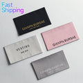 Customize Private High-Density Damask Clothing Woven Labels Fabric Neck Label Custom Printed Garment Label