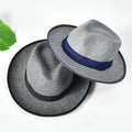 Wholesale Unisex Fedora Hats Polyester Big Wide Brim Felt Hats With Ribbon Formal Hat