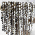 BS-6104 AAA Top Quality Natural Gemstone Beads White Gray Agate Beads Loose Beads for Jewelry Making