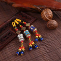 Tibetan Tangka Green Tara Buddhism Keychains Small Pendants Pocket Fengshui Key Chain Buddhist Decoration
