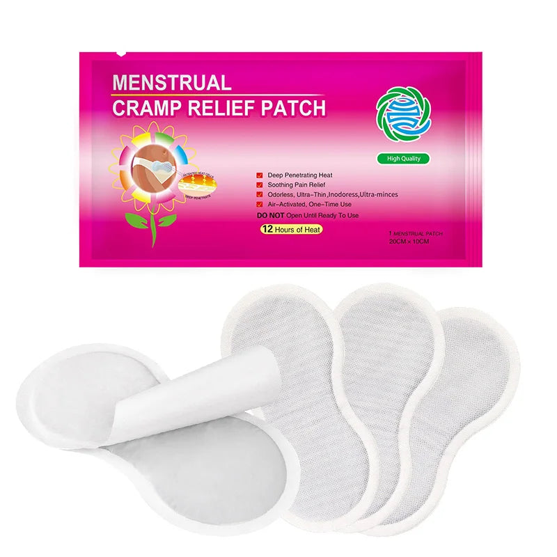 Private Label Free Sample Instant Heating 12 Hours Custom Women Menstrual Cramp Relief Patch