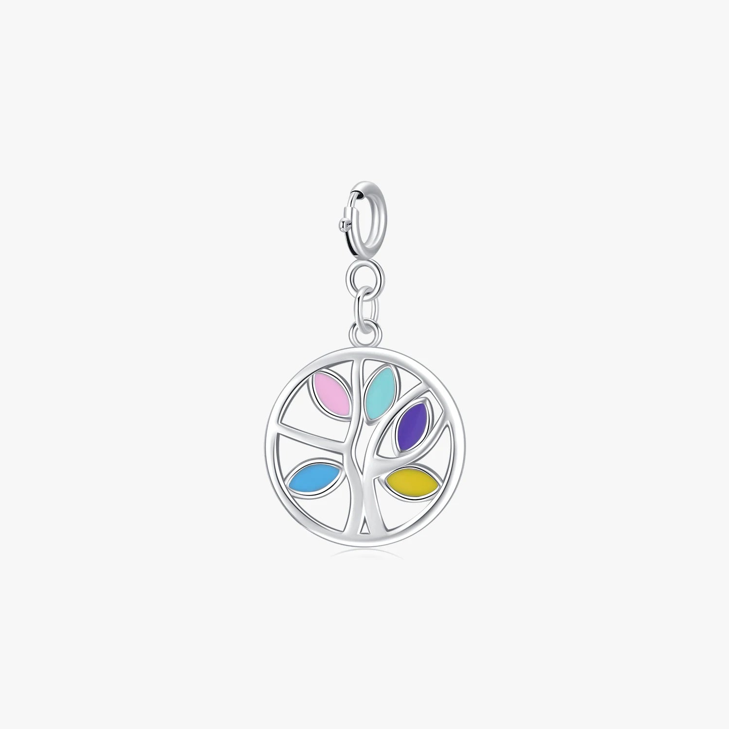 925 Sterling Silver Luxury Rainbow Color CZ C Pendant for Women Exquisite Hollow Out Necklace Wedding Jewelry