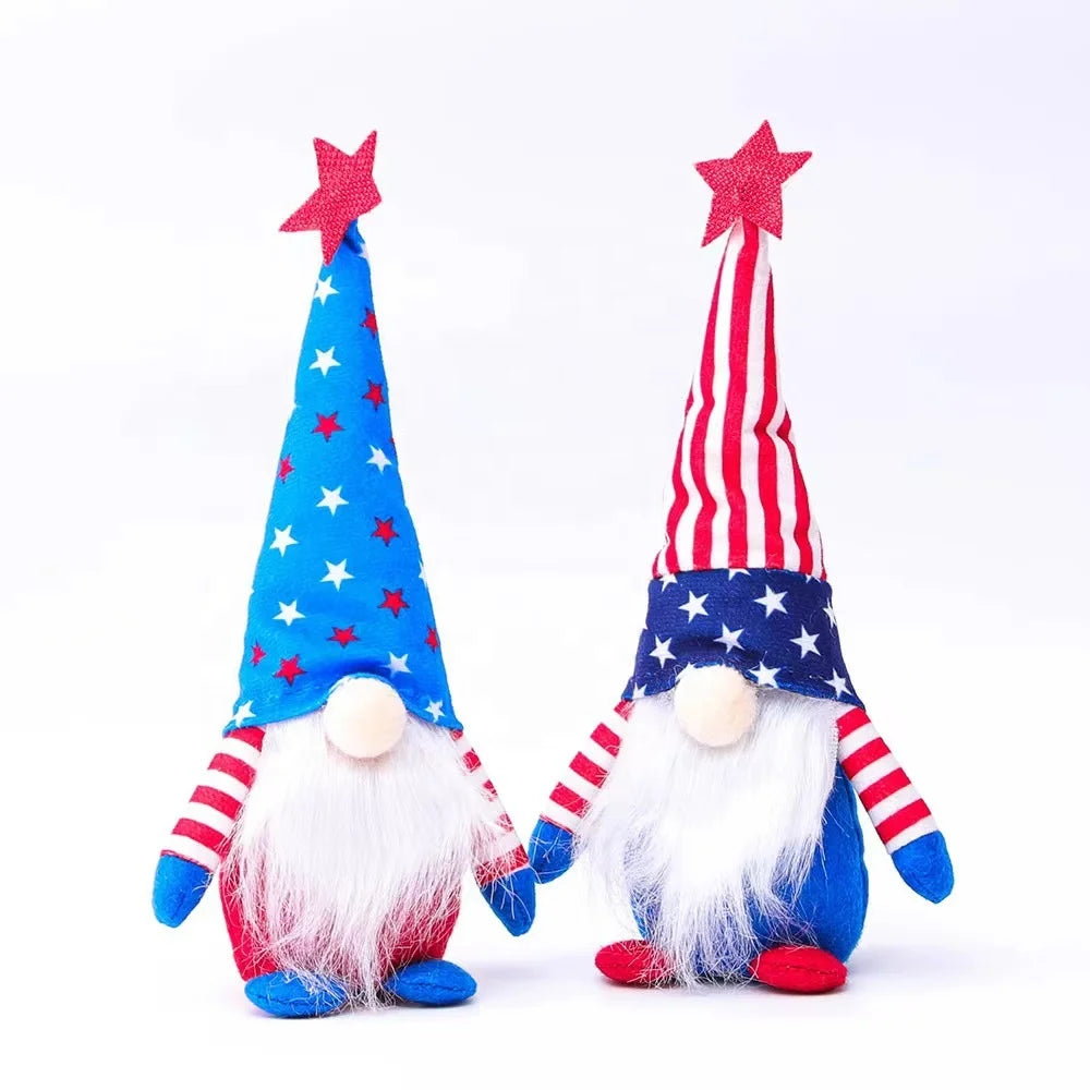 Manufacturer Direct Sale New American National Day Pentagram Rudolph Doll Five-pointed Star Dwarf
