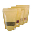 Different Capacity Kraft Paper Bags with Window and Zipper Manufacturer Wholesale Lowest Price on the Whole Network
