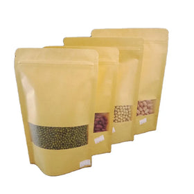 Different Capacity Kraft Paper Bags with Window and Zipper Manufacturer Wholesale Lowest Price on the Whole Network