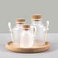 300g/300ml 500g/500ml 10oz 16oz Round Cosmetic ABS Cream Jar Plastic Sugar Body Scrub Jars Containers for Hair Care with Spoon