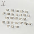 Trendy Sterling Silver A-Z Initial Charms Slider Punch Letter for Jewelry Bracelet Necklace Making