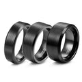 OAHLAN 2mm/4mm/6mm/8mm/10mm Free Sample Black Gun Plated Tungsten Rings Brushed Women Tungsten Black Ring Jewelry Size4-15
