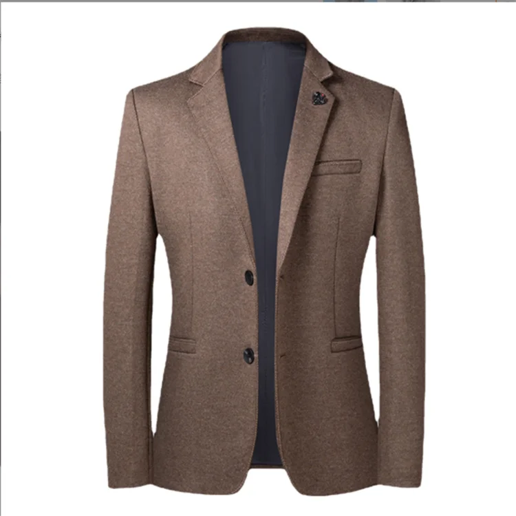 Woolen Herringbone Print Men's Casual Western blazer Jacket