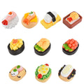 New Style Japanese Miniature Simulation Food Sushi Resin Flatback Cabochon for DIY Earring Bracelet Craft Making