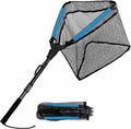 Rubber Coated Freshwater or Saltwater Floating Fishing Nets Red De Pesca Foldable Telescopic Fly Fishing Carp Koi Landing Net