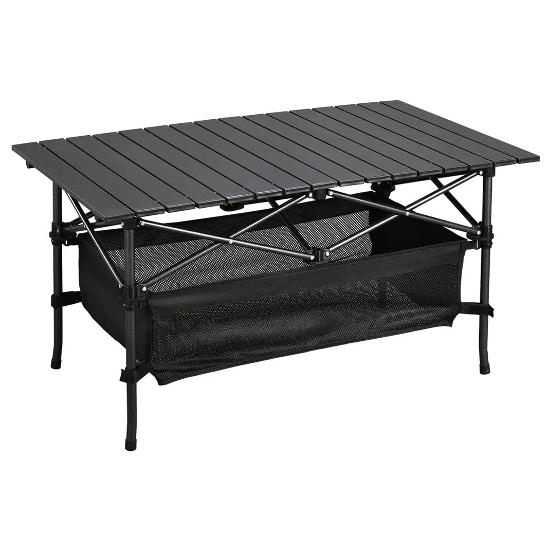Woqi Portable Folding Egg Roll Table for Outdoor Camping & Picnic Modern Design Iron BBQ Folding Furniture