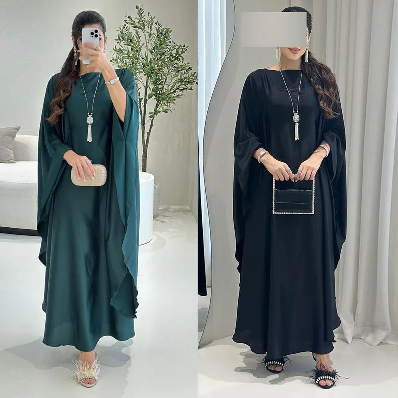 Baya Dubai Turkey Solid Color Simple Modest Kaftan Islamic Clothing Abaya Dubai Women Muslim Dresses
