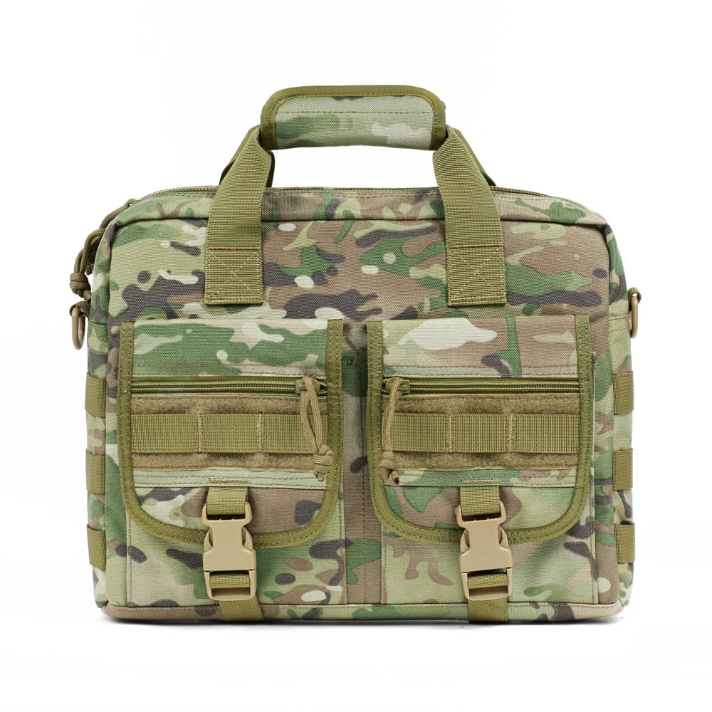 Outdoor Tactical Camo MOLLE Commuter Briefcase Waterproof Business Courier Bag Zipper Fashionable Training Ready Computer Bag