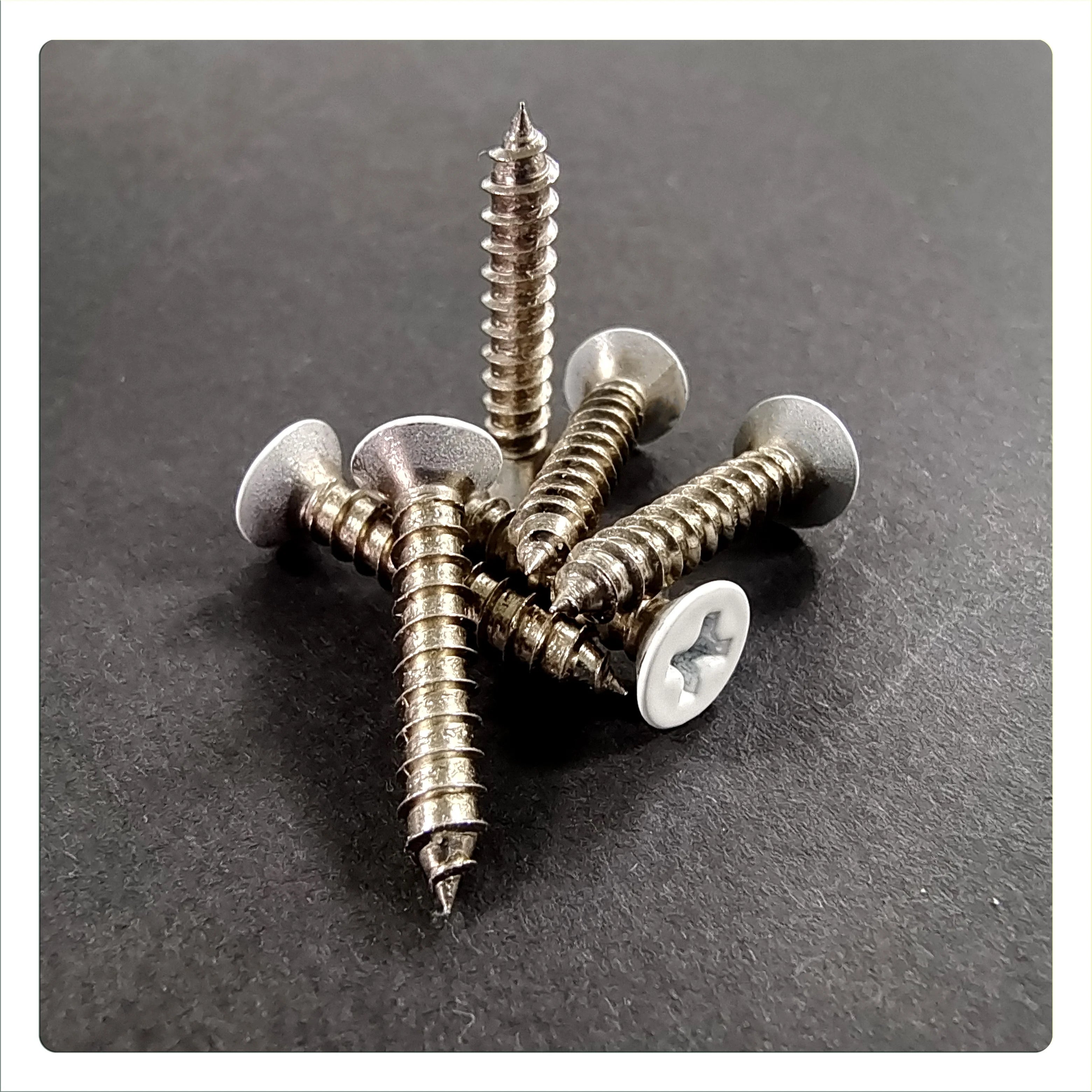 Phillips Countersunk Head Sheet Metal Self Tapping Screws White Paint Screw Special White Screws for air Conditioning Tuyere