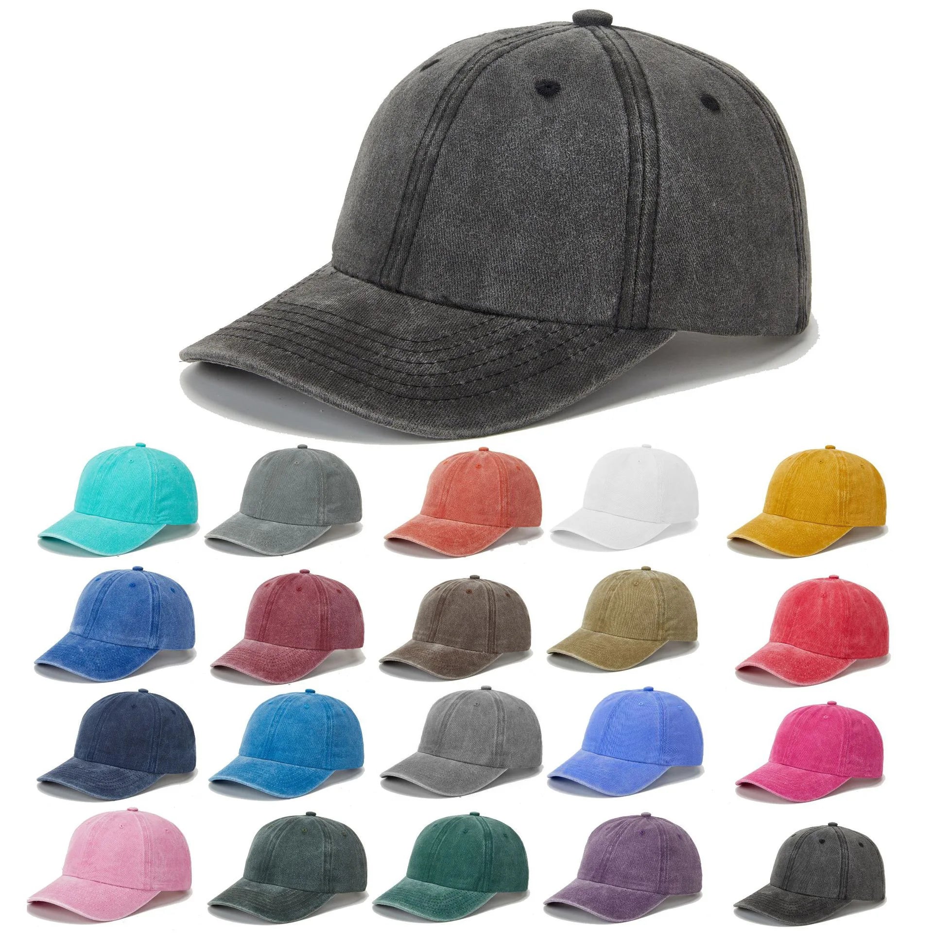 OEM ODM Custom Letter Embroidered Baseball Cap 100% Cotton Washed Dad Hat Wholesale