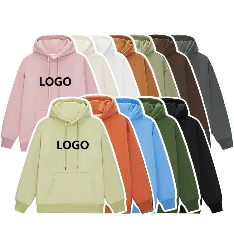 Wholesale Custom Logo Pullover Fleece Heavy Cotton Polyester Unisex Hooded Hoodies Sweatshirt for Men Printed Winter Gym