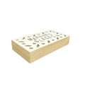 Small Eco-Friendly Unfinished Wooden Keepsake Craft Box Carved Hollow Top Lid Light Wooden Jewelry Storage Box