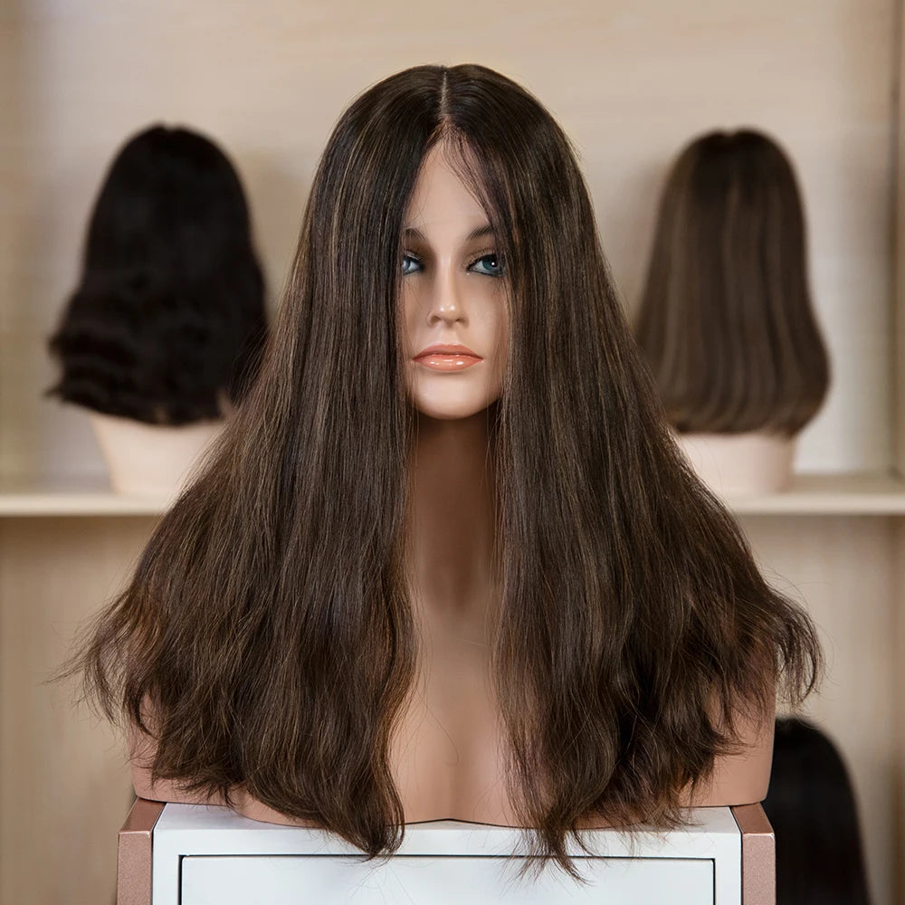 Top Selling Longest Hair Ratio Double Drawn Cuticle Aligned Hair No Shedding No tangle Russian Hair Caucasian Laced Wigs
