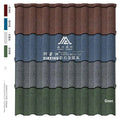 Quality Stone Chip Coated Metal Roofing Tile Supplier in Zhejiang Offering Black Red Blue Colors to Thailand Philippines India