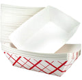 Heavy Duty Grease Resistant 3 Lb Paper Food Trays Durable Dishware Plate Coated Paperboard Basket