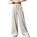 Custom Wide Leg Pants for Women 2026 Autumn/Spring Terry Cotton Casual Loose Sag Slimming Straight Leg Jogger Trousers Pants