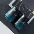 Chinese Style Ceramic Teacup Handy Cup Lettering Large Cup National Trendy Style Hand Warmer Bottle Couple Mug Tea Bowl