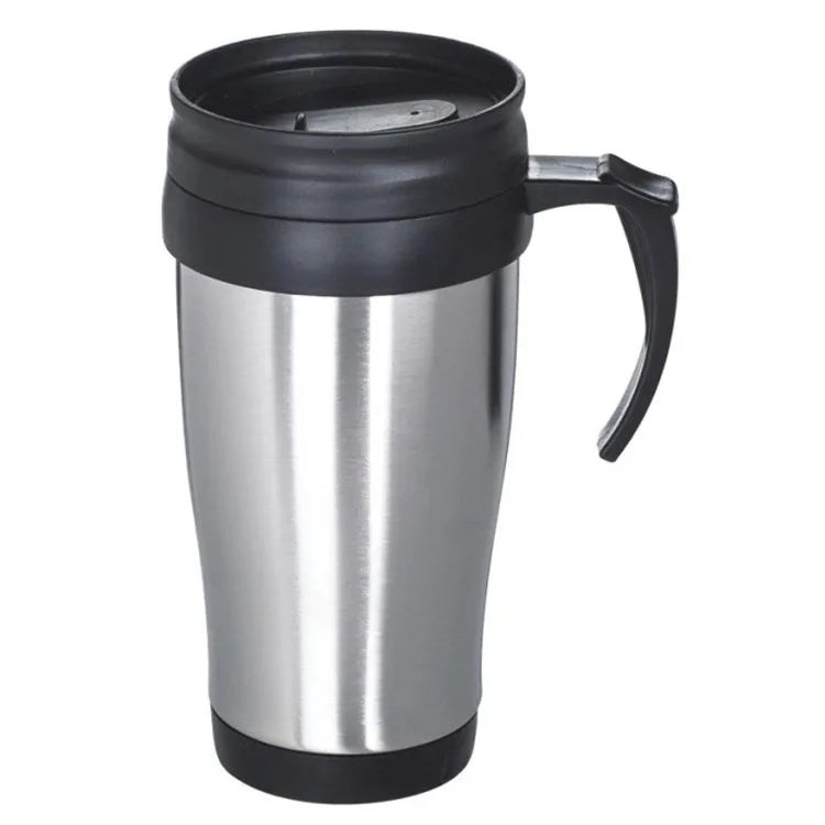Wholesale Sublimation Blank Customized logo and Color Eco Friendly Inside Plastic & Outside Stainless Steel Drinking Mug