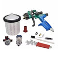 WZAUTO HVLP Air Spray Gun Set with 10 Disposable Pots 1.3/1.4/1.7/2.0mm Nozzles for Painting Automotive Surfaces Furniture Etc