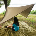 Lightweight 10x12ft 210T Silver Coated Ripstop Waterproof Polyester Hammock Canopy Camping Tent >3000mm Waterproof 1-2 Person