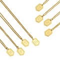 New Arrival Real Gold Plated Stainless Steel Custom Initial 26 English Alphabet Letter Wedding Pendant Necklace Unisex