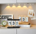 14*20cm Nordic Creative Wooden Metal Crafts Manual Page-turning Calendar Decoration Desktop Decorations