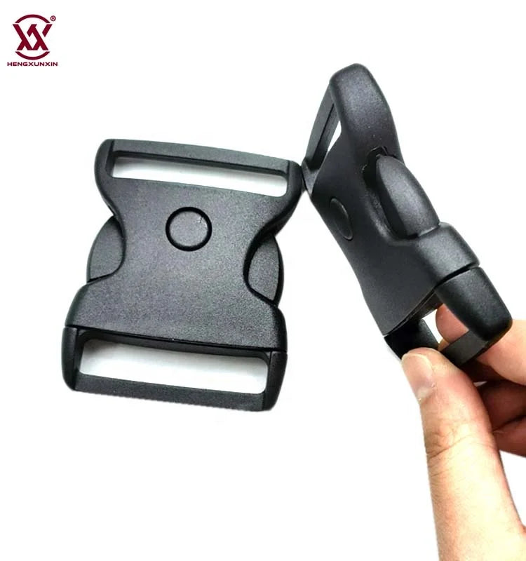 Plastic Side Release Contoured Curve Buckles for Paracord Backpack Strap Dual Adjustable Quick Side Release Buckle for Sports