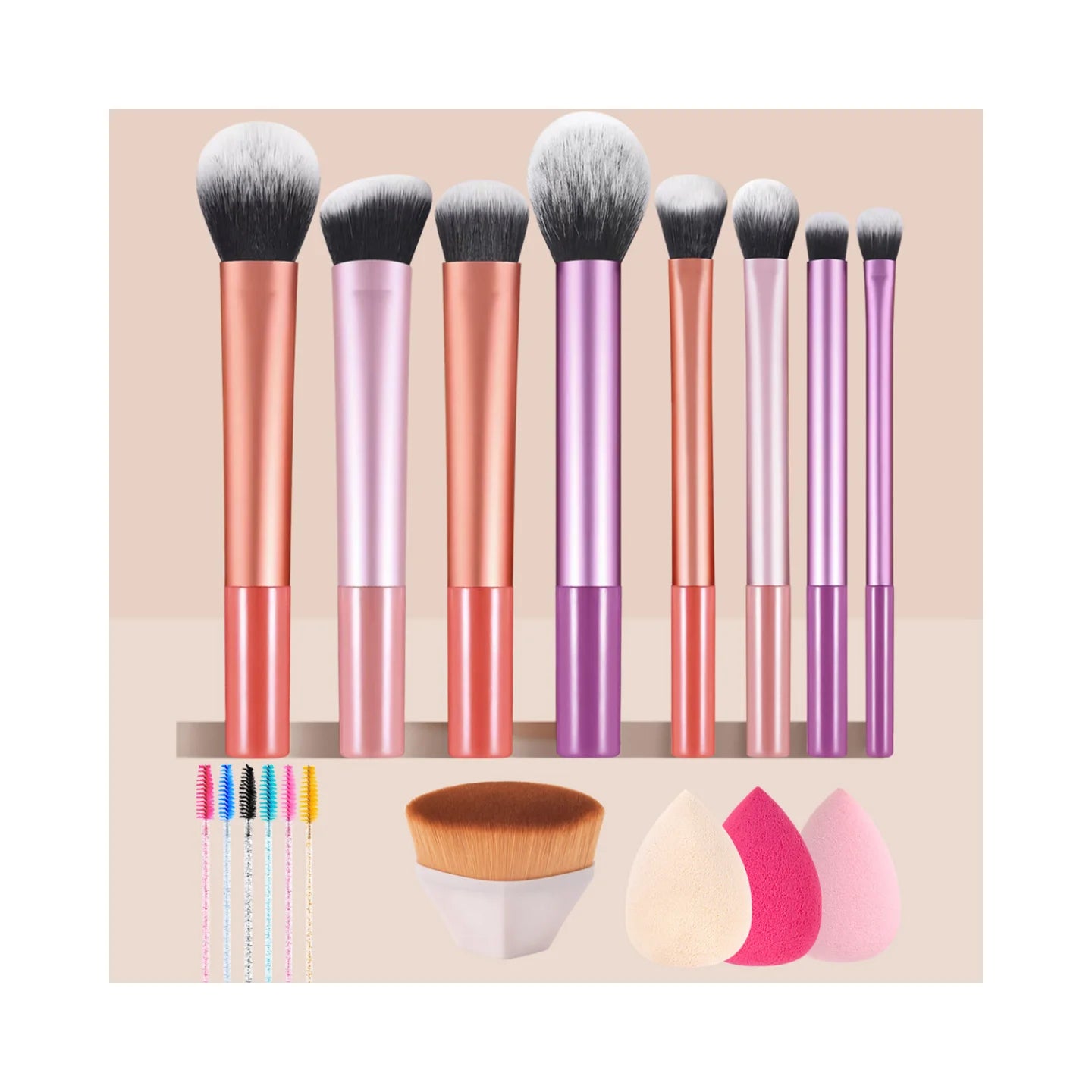 Beauty and Personal Care Accessories Abs Makeup Brush Set with Cosmetics Bag Professional Makeup Brushes Foundation PU Bag