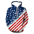 Fitspi Wholesale Men's Round Neck Pullover 3d Printed American Flag Fashion Brand Coat Hoodie Couple Sweater Men