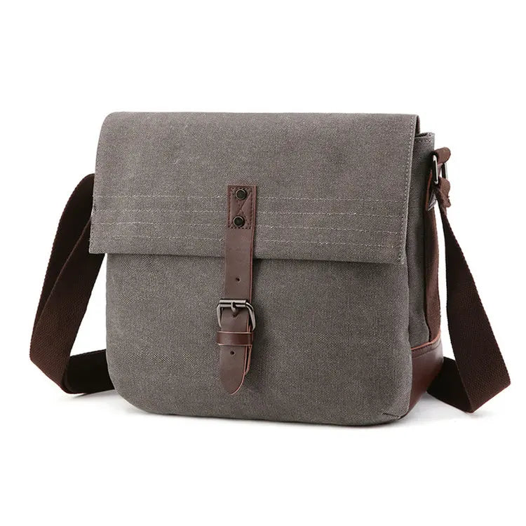 LYMECH Fashion  Washed Vintage Cotton Canvas  Side Chest Sling Crossbody Luggage Travel Shoulder Messenger Bag for Men Women