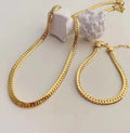 Ins Fashionable Jewelry Trendy Flat Snake Necklace Jewelry Tarnish Free Herringbone Snake Chain Necklace for Women