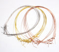DIY 925 Sterling Silver 1mm Snake Wire Chain Choker with Pin